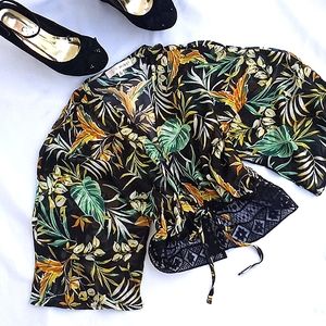 Tropical Kimono Top